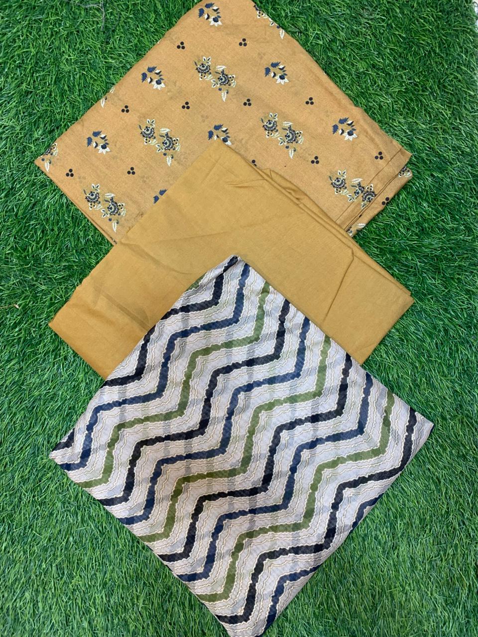 Diners Printed Luxury Lawn 3pc Summer Suit-D2