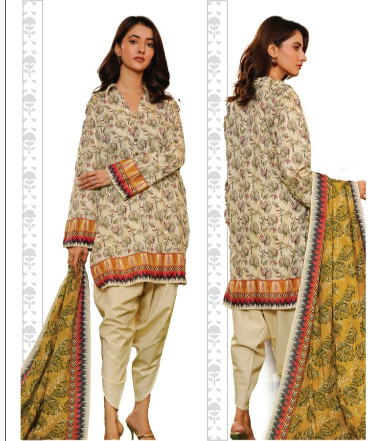 KHAADI PRINTED 3PC D12