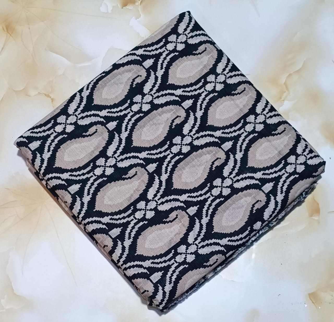 BLACK N WHITE PRINTED ALLOVER BANADORA 2PC D2