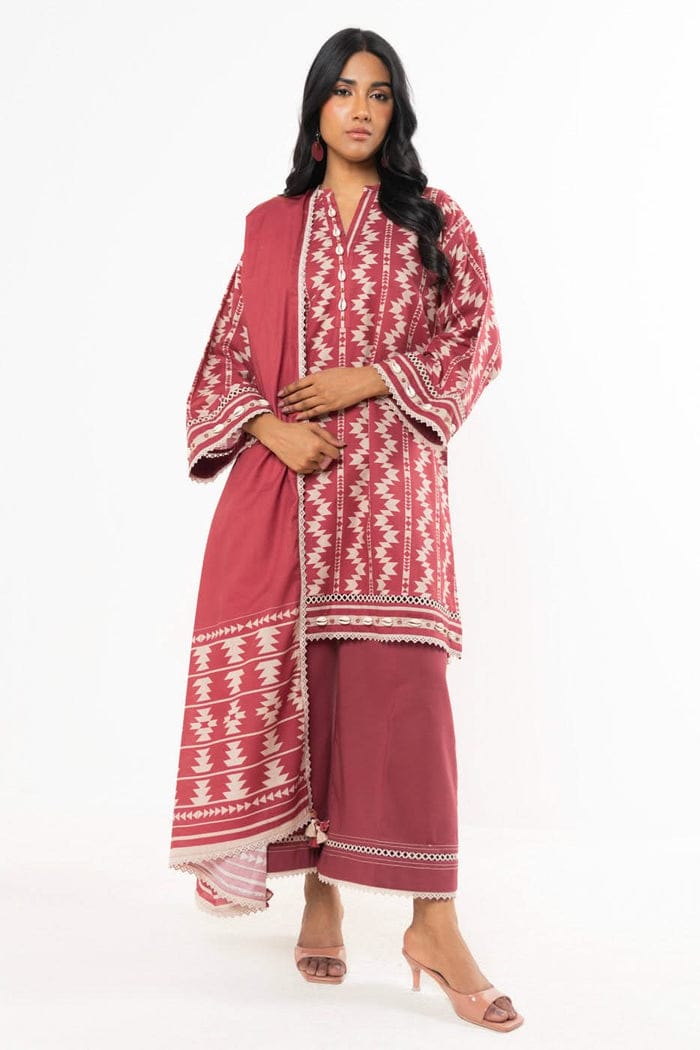 ALKARAM 2PC SHIRT & DUPPATA D4