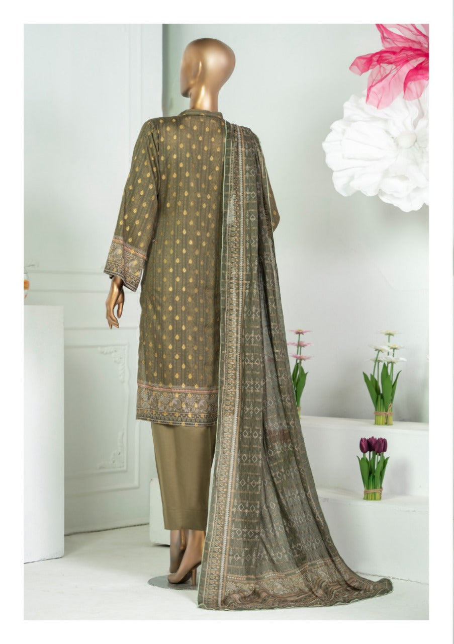 Safina Printed Jacquard 3pc-D1