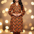Digital Printed Cross Khaddar Allover 2pc d1