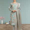 HZ Luxury Printed Khaddar 3pc D4