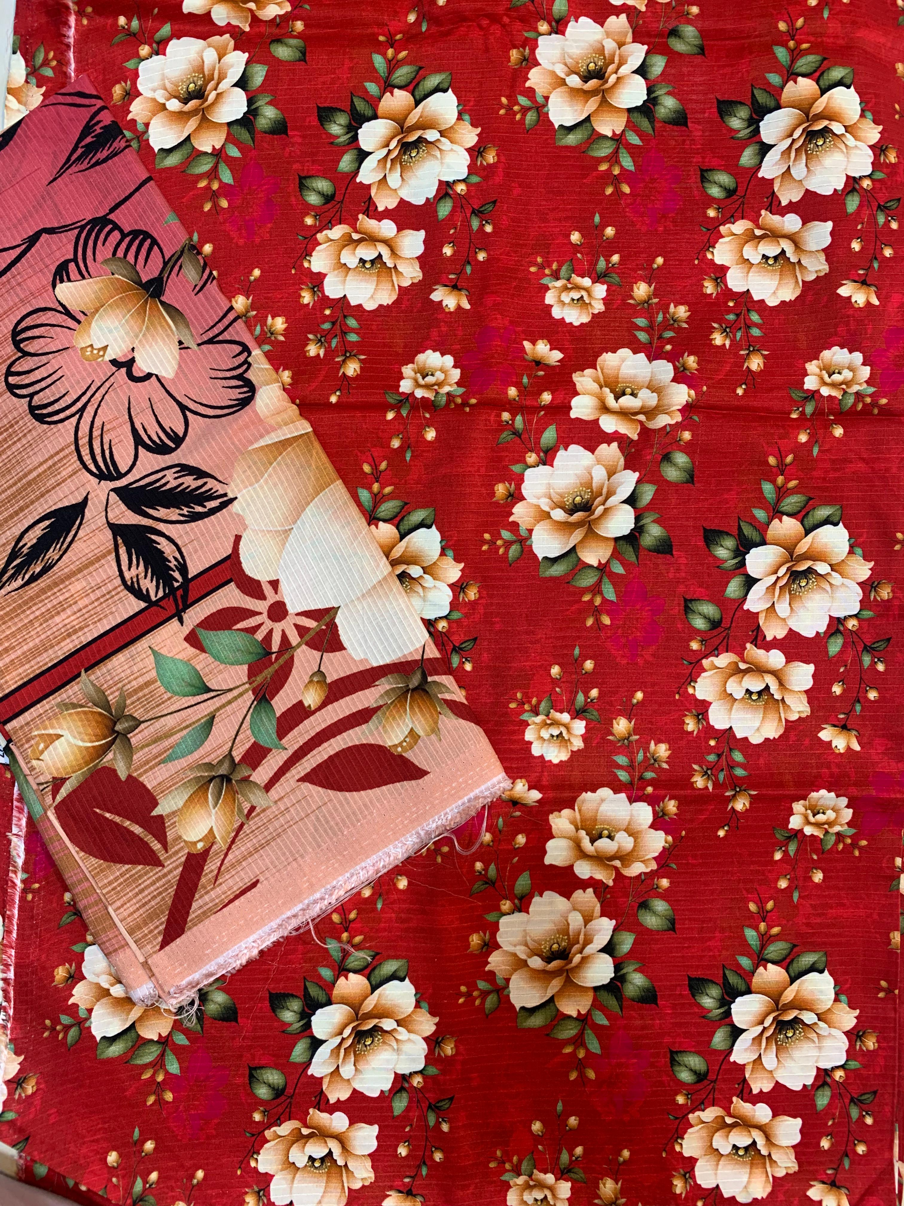 Bin Inam Printed Banadora Linen 3pc D8