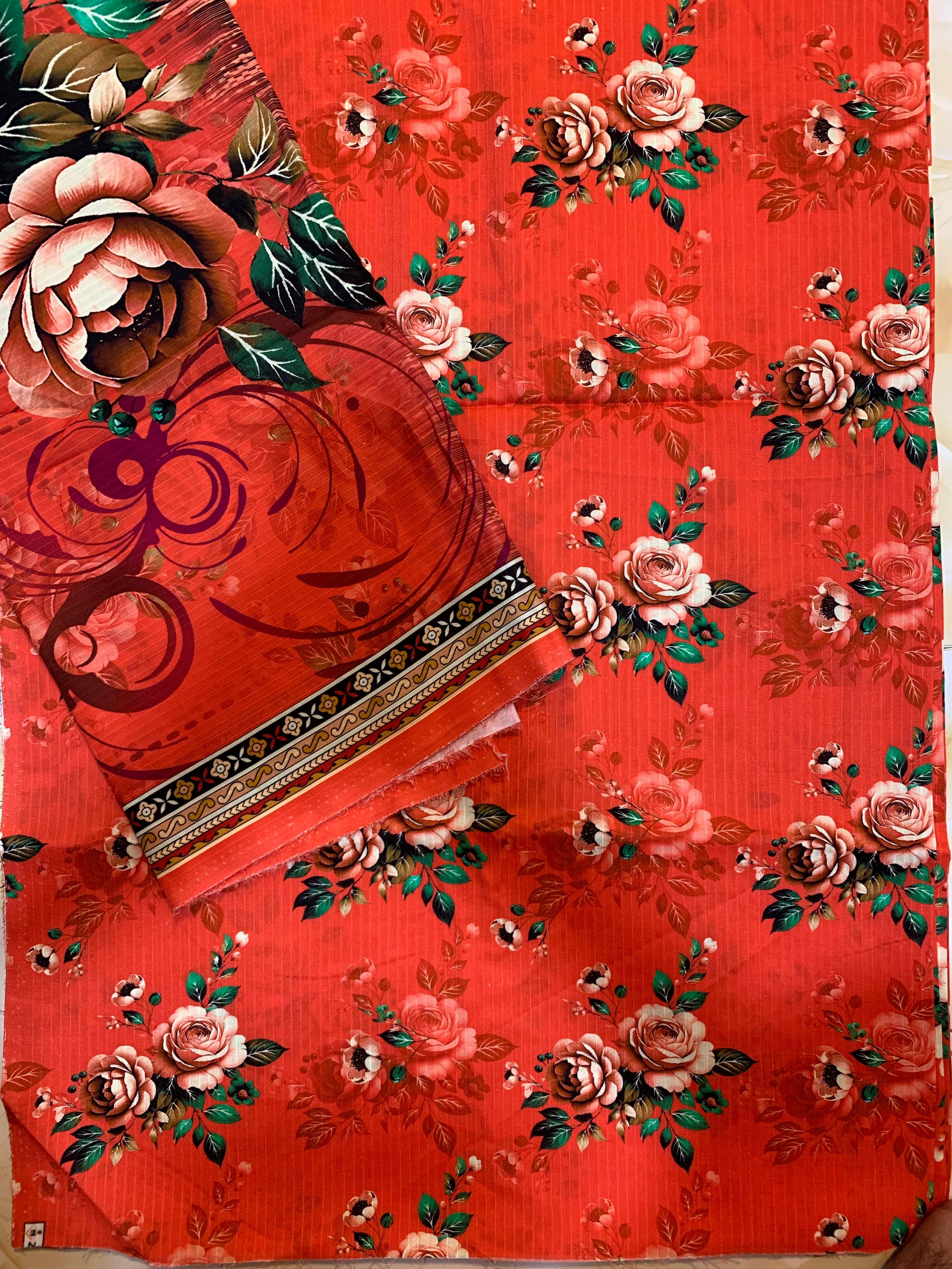 Bin Inam Printed Banadora LInen 3pc D15