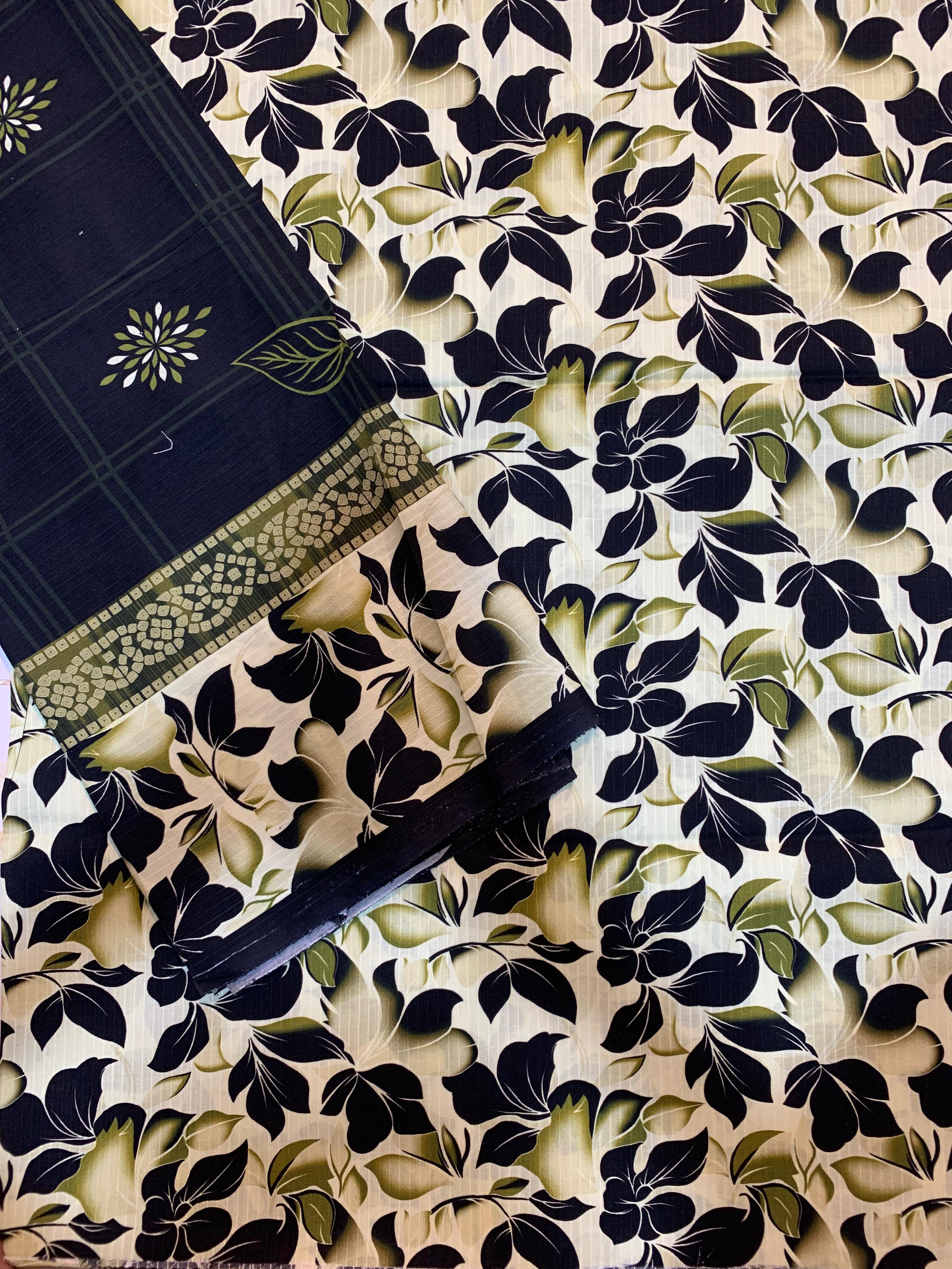 Bin Inam Printed Banadora Linen 3pc D7