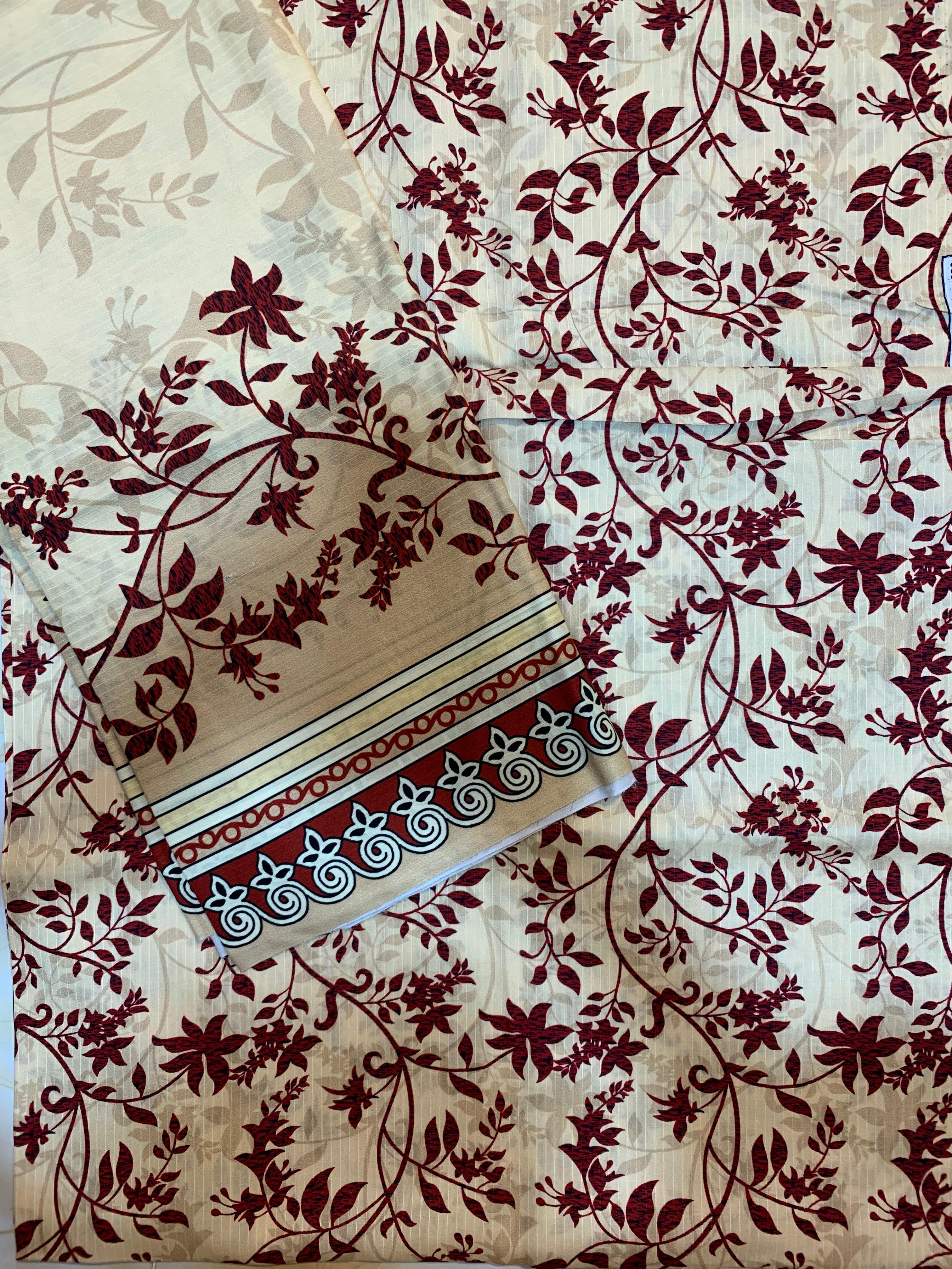 Bin Inam Printed Banadora Linen 3pc D1