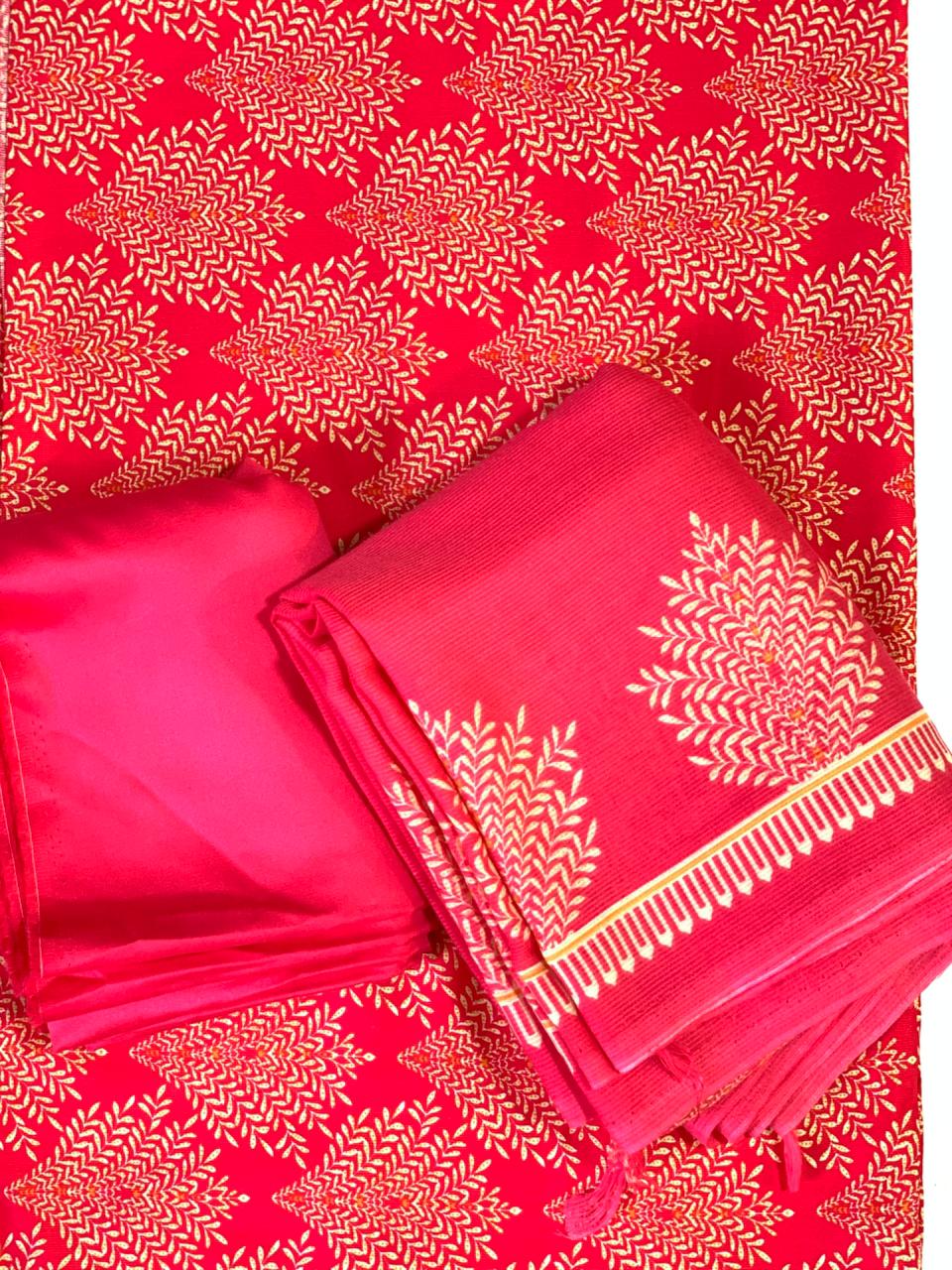 Pashmina Printed Cotray Wool Shawl 3pc D17