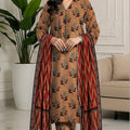 Bin Inam Printed Banadora Linen 3pc D4