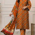 Bin Inam Printed Banadora Linen 3pc D6