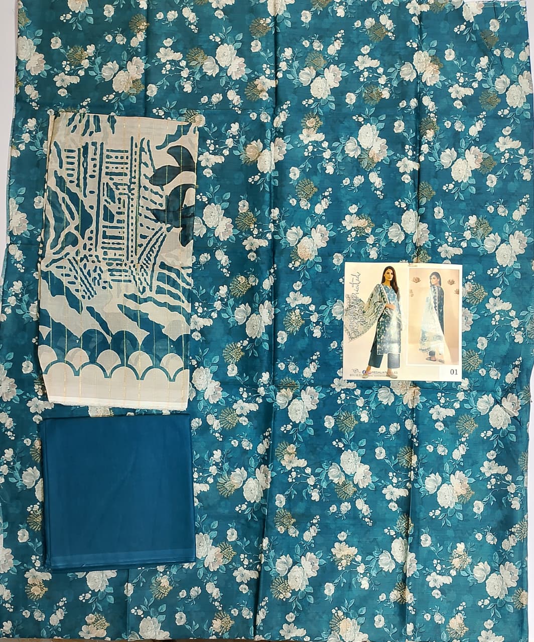 Regalia Jacquard Printed Lawn 3pc vol.3.D1