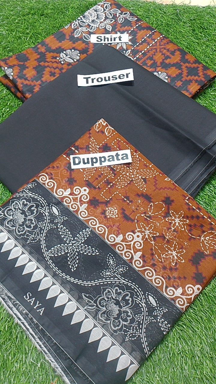 SAYA Premium Printed Lawn 3Pc Vol.09.D2