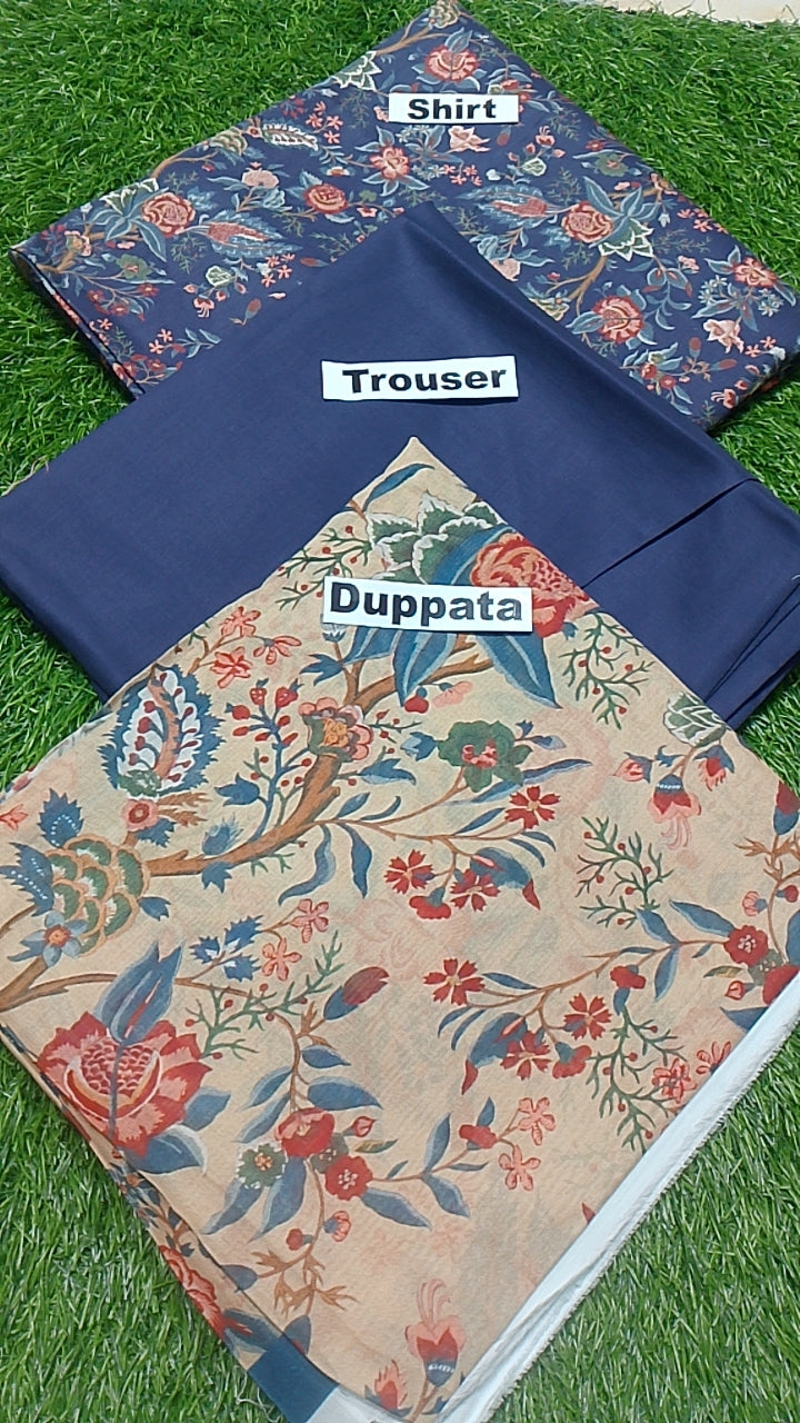 SAYA Premium Printed Lawn 3Pc Vol.09.D7