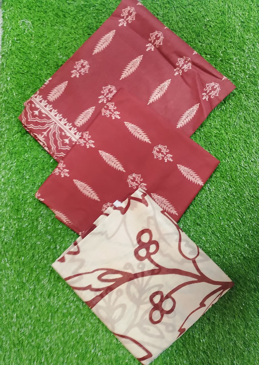 Bonanza Satrangi Prinetd Lawn 3pc D04