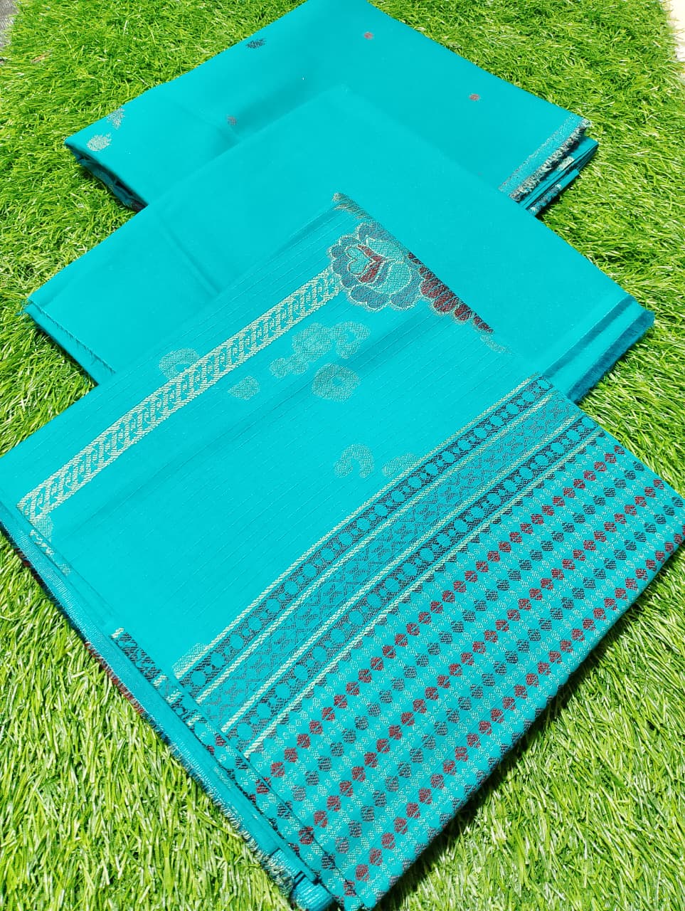 Saya Premium Jaquard 3pc Summer Suit Vol-3-D16