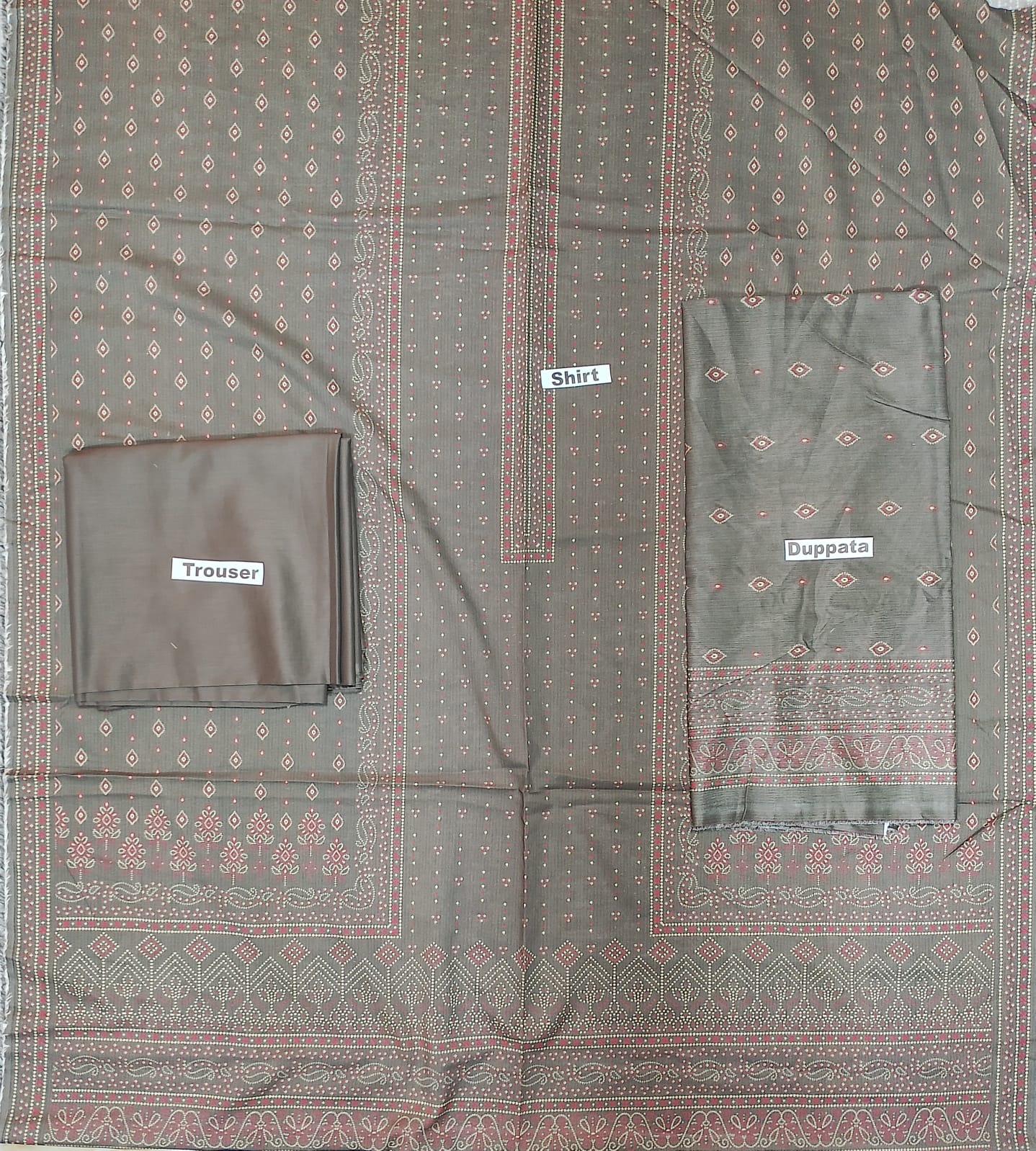 Bin Saeed Luxury Lawn 3Pc Suit Vol-1 D9