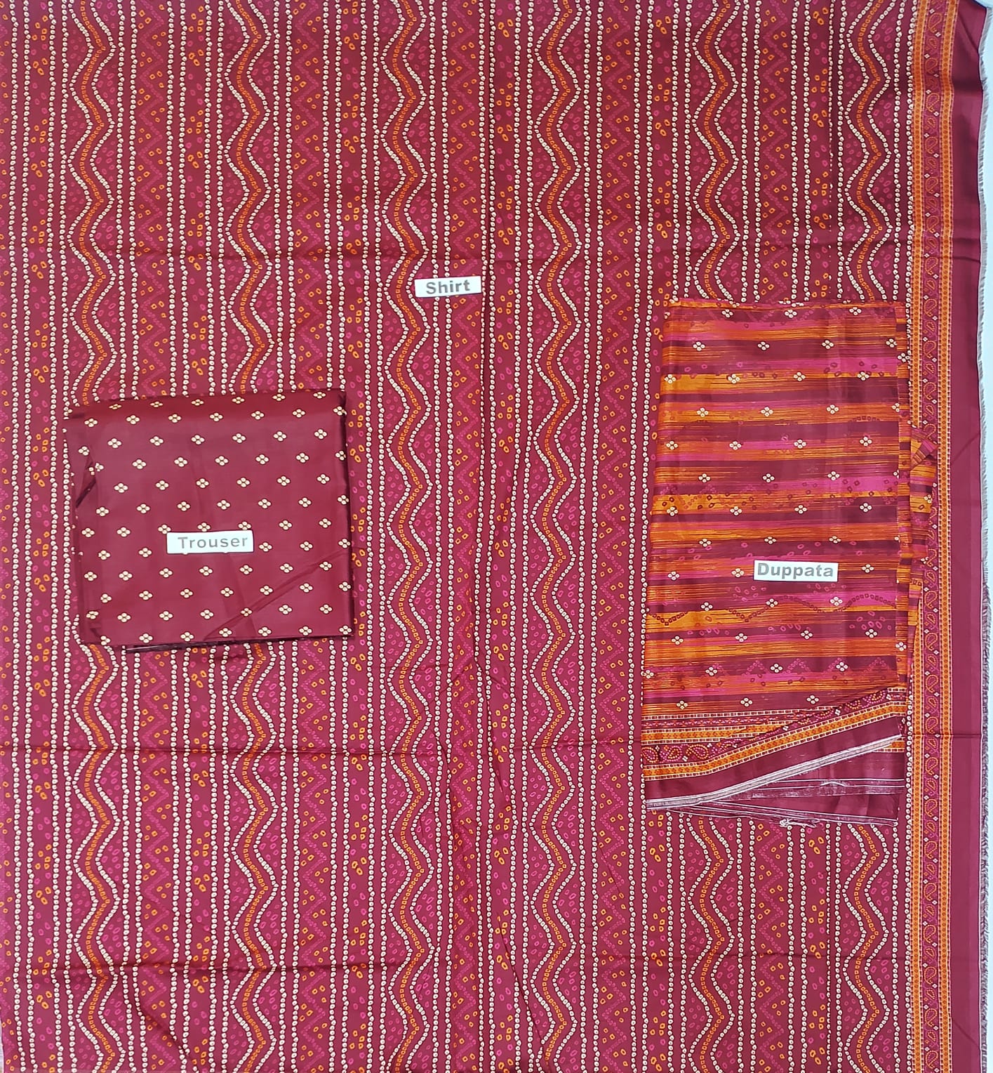Bin Saeed Luxury Lawn 3Pc Suit Vol-1 D8