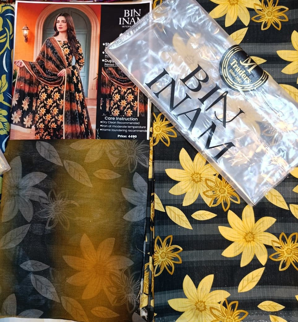 Bin Inam Zee Fashion Premium Printed Lawn 3pc D10