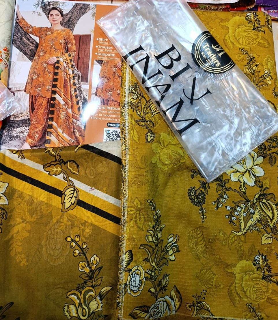 Bin Inam Zee Fashion Premium Printed Lawn 3pc D15