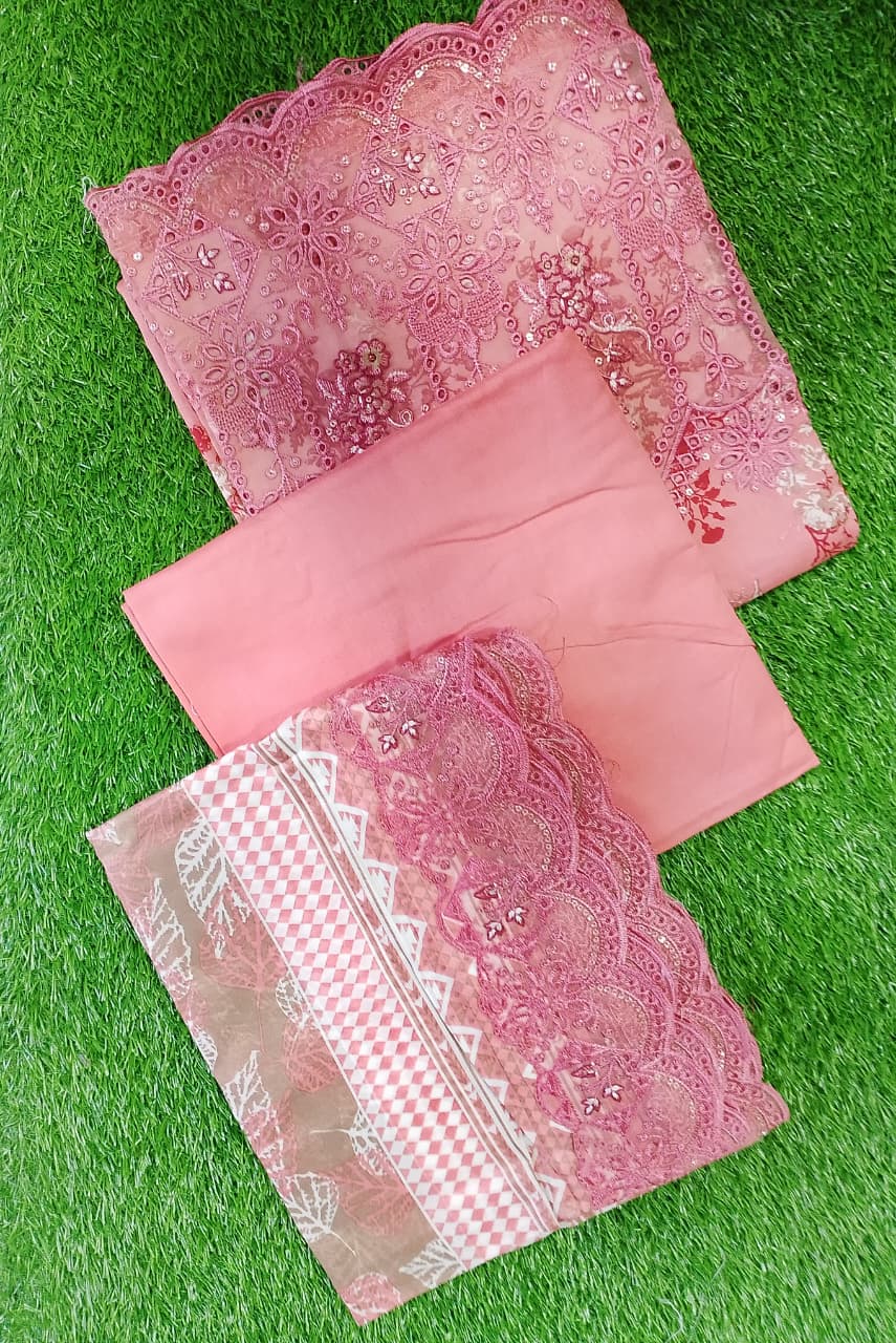 ZESH Printed Embroidered Lawn 3pc-D2