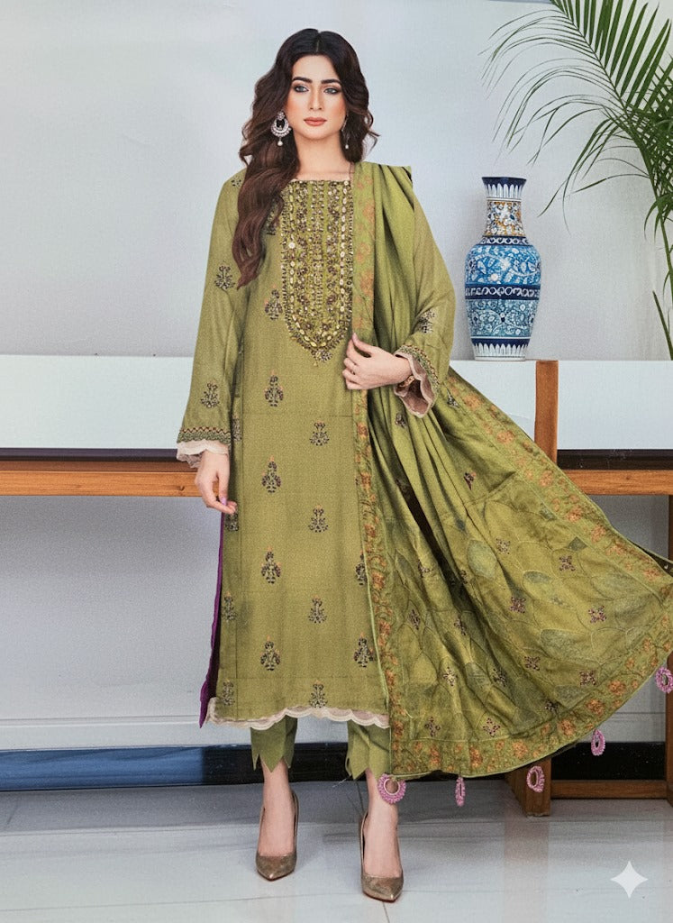 Bin Inam's Fancy Embroidered 3pc D5