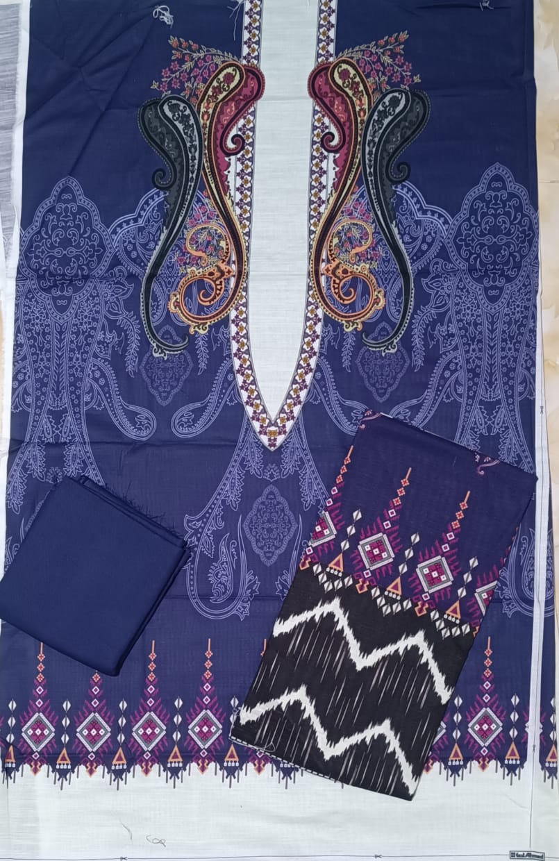 Gul Ahmed Luxury Soft Khaddar Printed 3pc D13