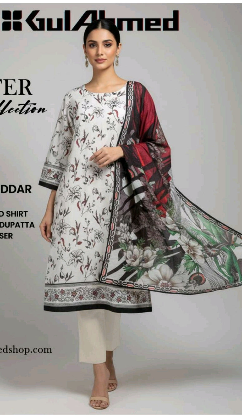 Gul Ahmed Luxury Khaddar Printed 3pc D15