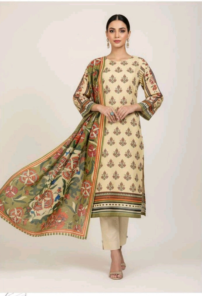 Gul Ahmed Luxury Khaddar Printed 3pc D11