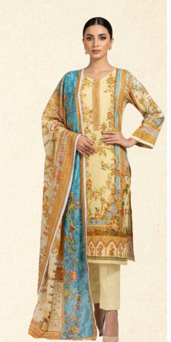 Gul Ahmed Luxury Khaddar Printed 3pc D14