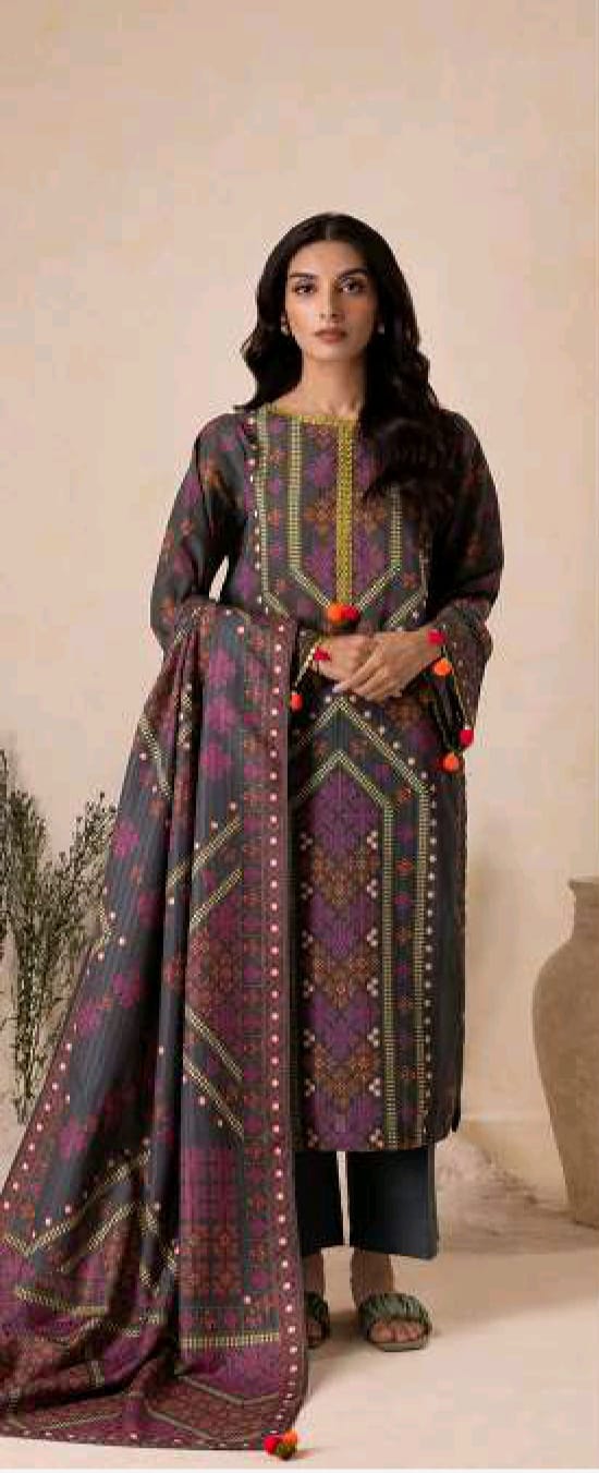 Zellbury Printed Khaddar 3pc D10
