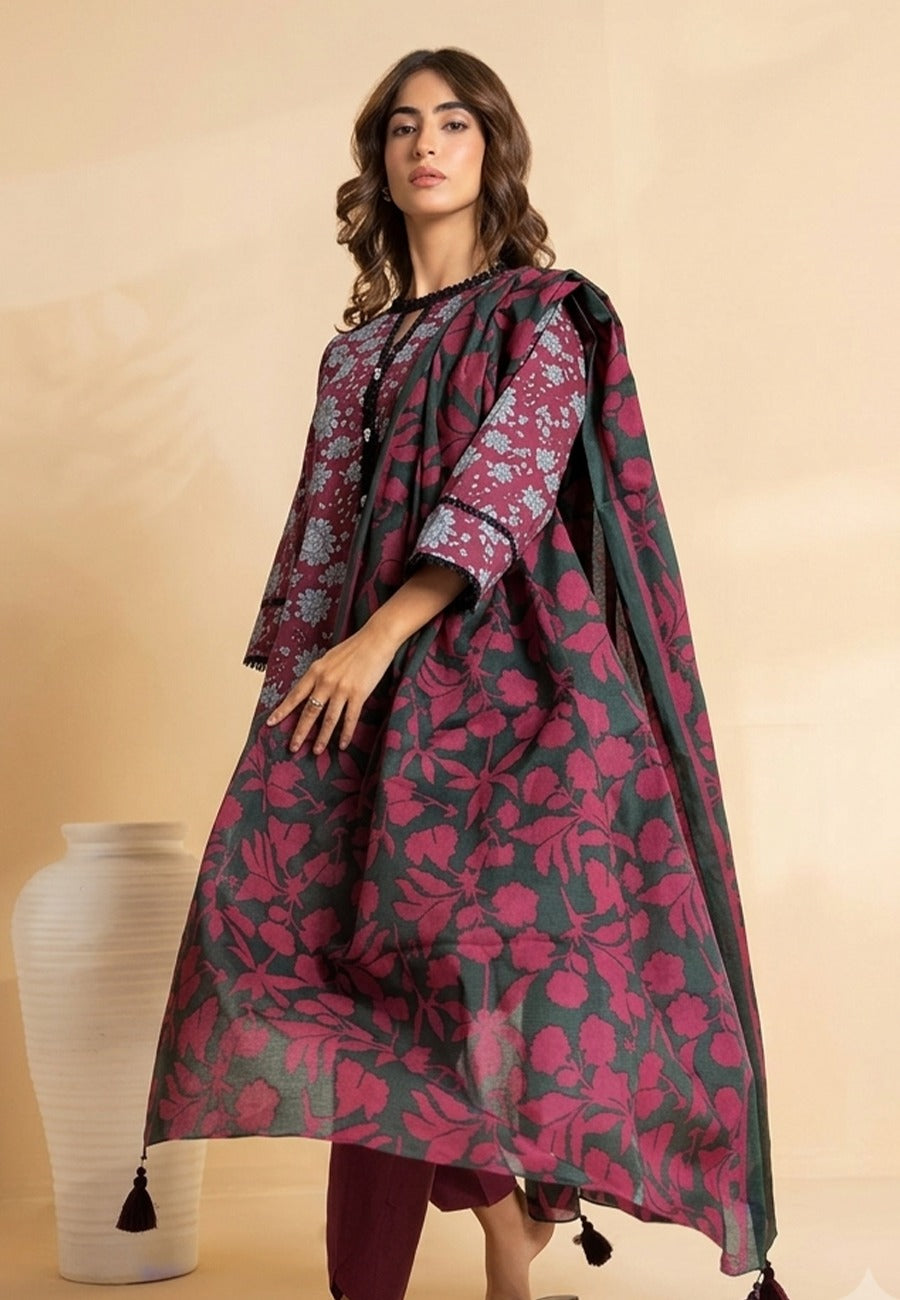 Alkaram Printed Luxury Lawn Shirt & DupattaD10