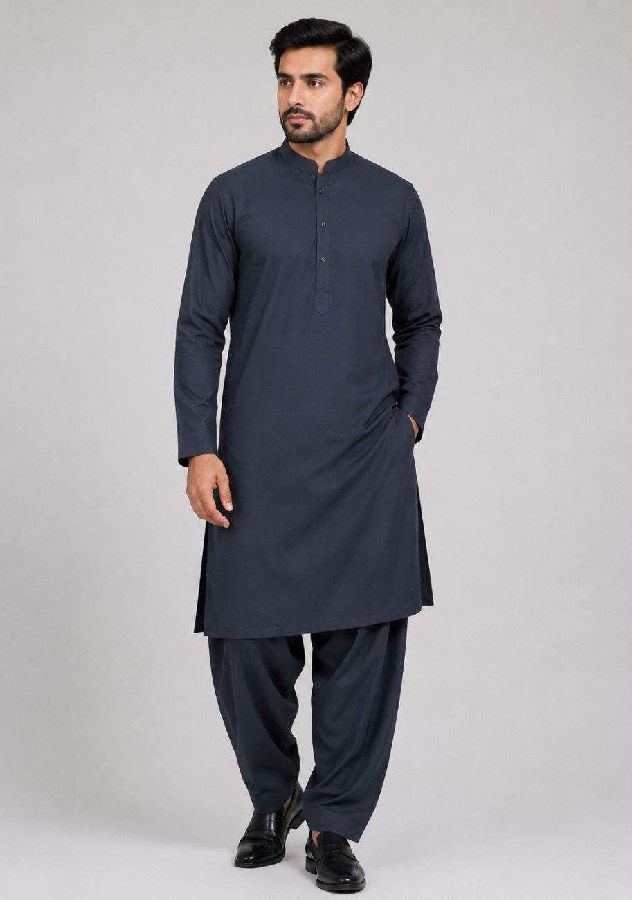 Bin Inam Burak Gents Unstitched Soft Wash N Wear Suit Vol-1-D6