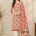 ALKARAM Printed Khaddar 3Pc Suit-V2-D6