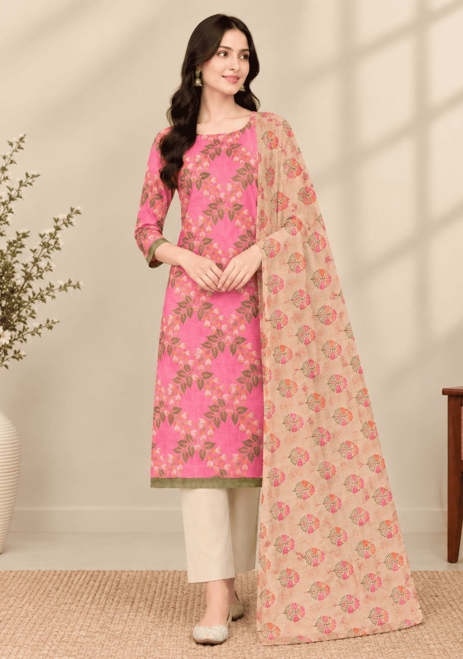 ALKARAM Printed Khaddar 3PC-V1-D6
