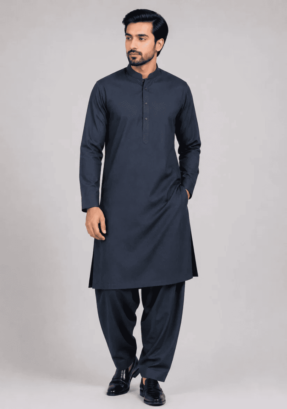 Bin Inam Burak Gents Unstitched Soft Wash N Wear Suit Vol-1-D8