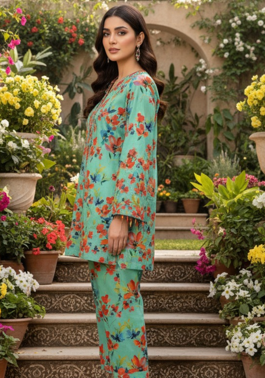 Sabeen Banadora Allover Printed 2pc V3-D6