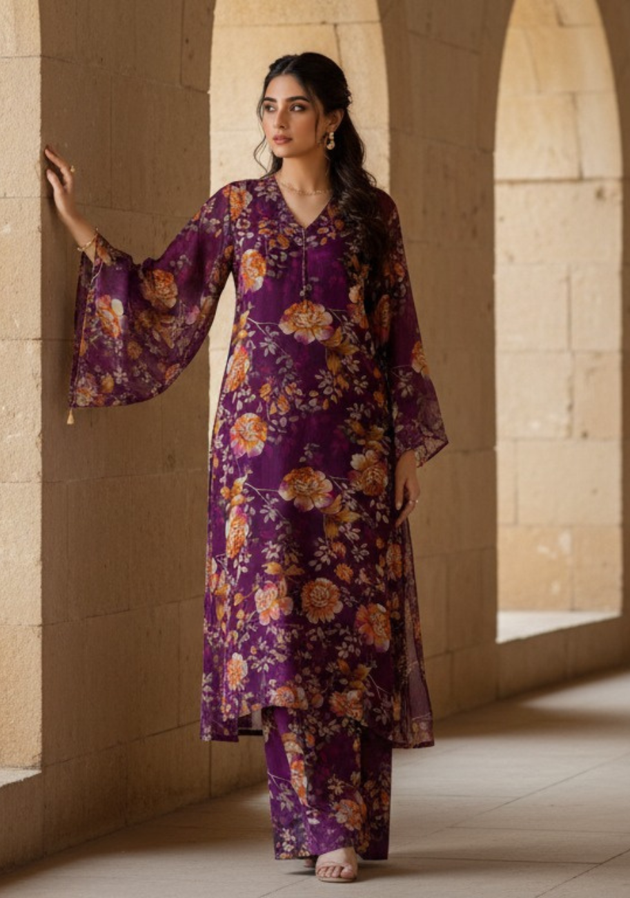 Sabeen Banadora Allover Printed 2pc V3-D6