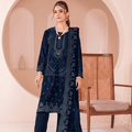 Gulzar Yousaf Velvet Embroidered 3PC V1-D6
