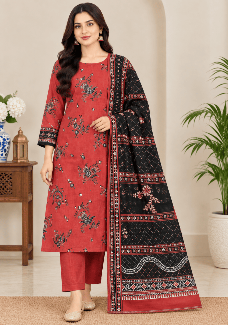 Saya Printed Khaddar 3PC-V1-D15