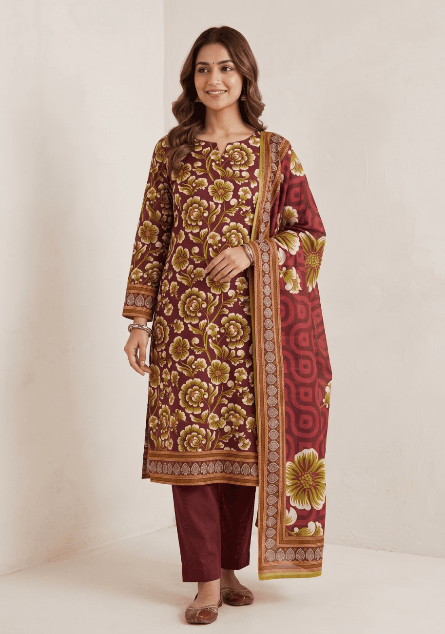 Bin Inam Jubilee Printed Linen 3pc V1 D6