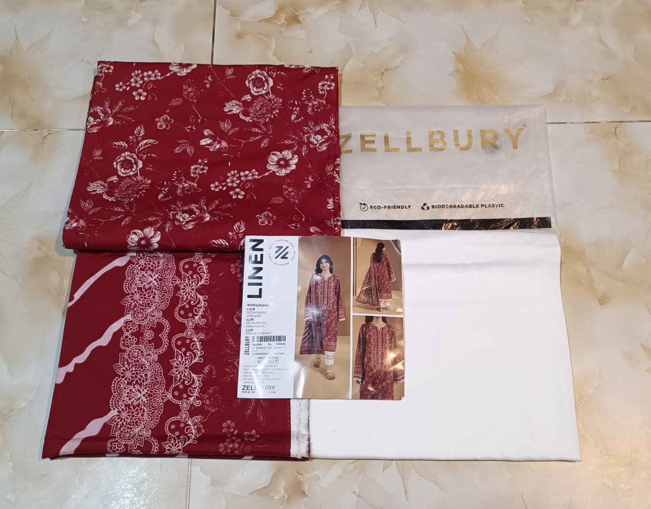 Zellbury Printed Linen 3pc D11