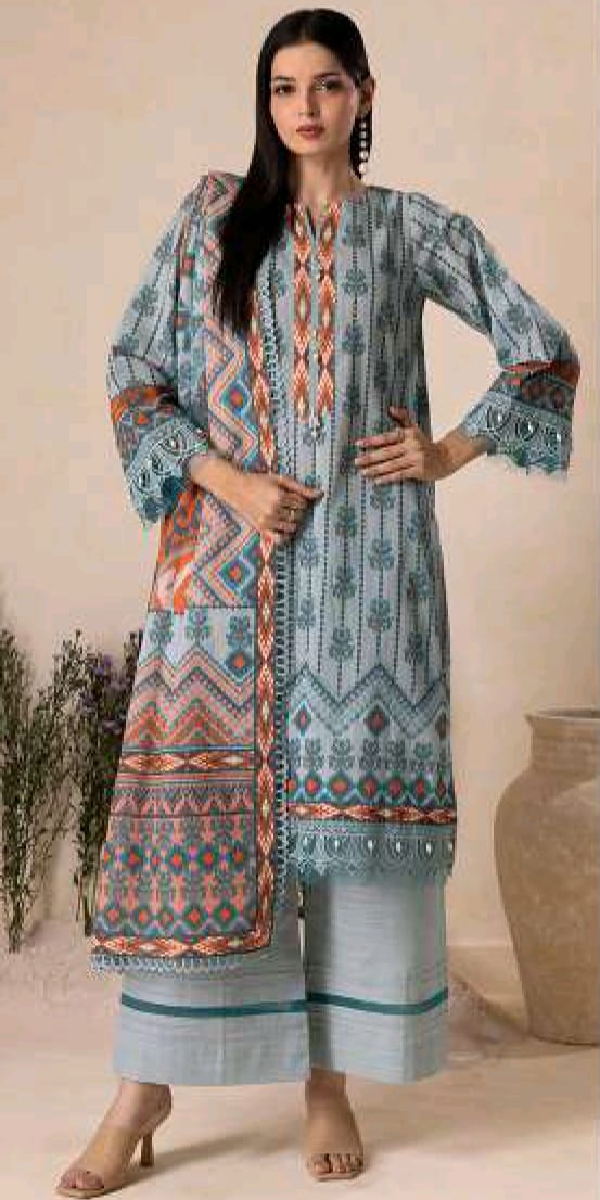 Zellbury Printed Khaddar 3pc D12