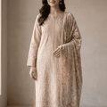 HZ Embroidered Velvet Shawl 3PC Suit Vol.2 D7