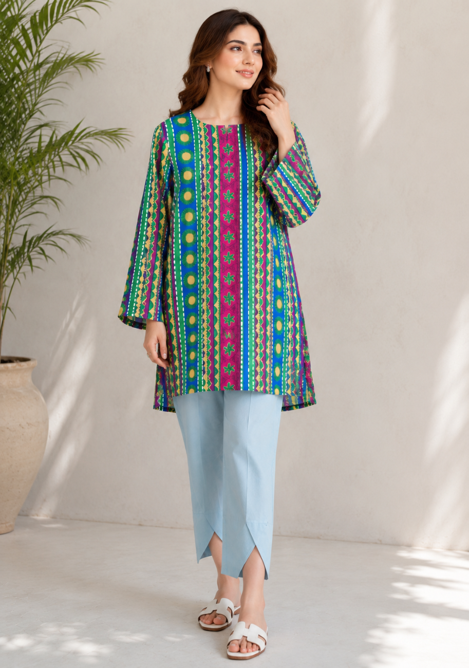 Alkaram Premium Printed Lawn Shirt D14