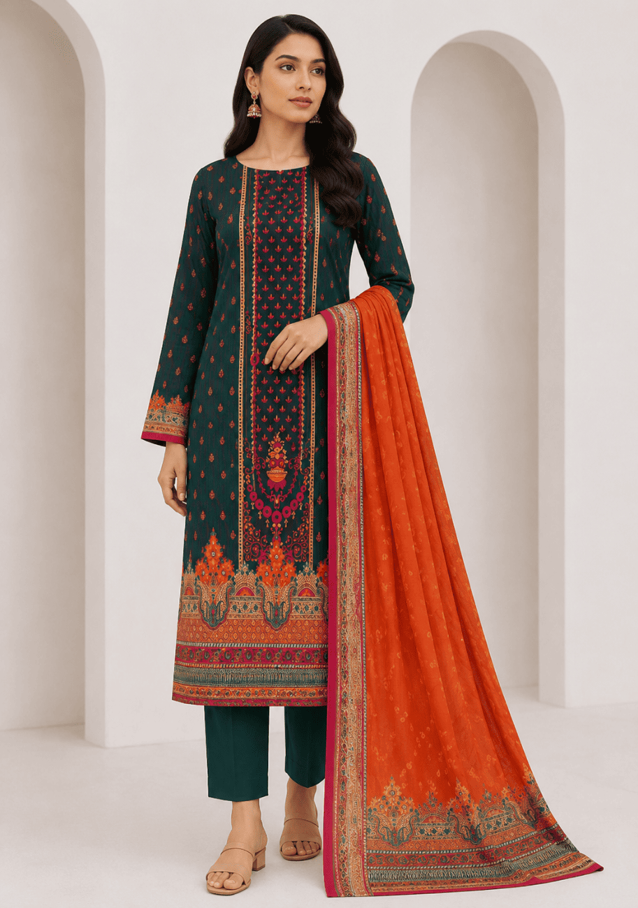 Bin Inam Dobby Luxury Printed Summer Lawn 3pc-v1-D7