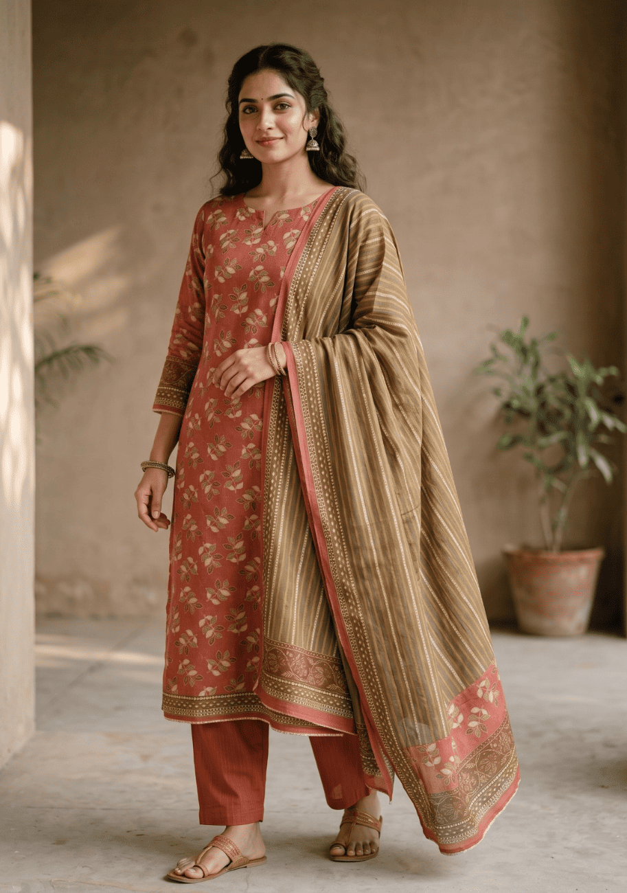 Bin Saeed Printed Khaddar 3PC Suit Vol.02 D7