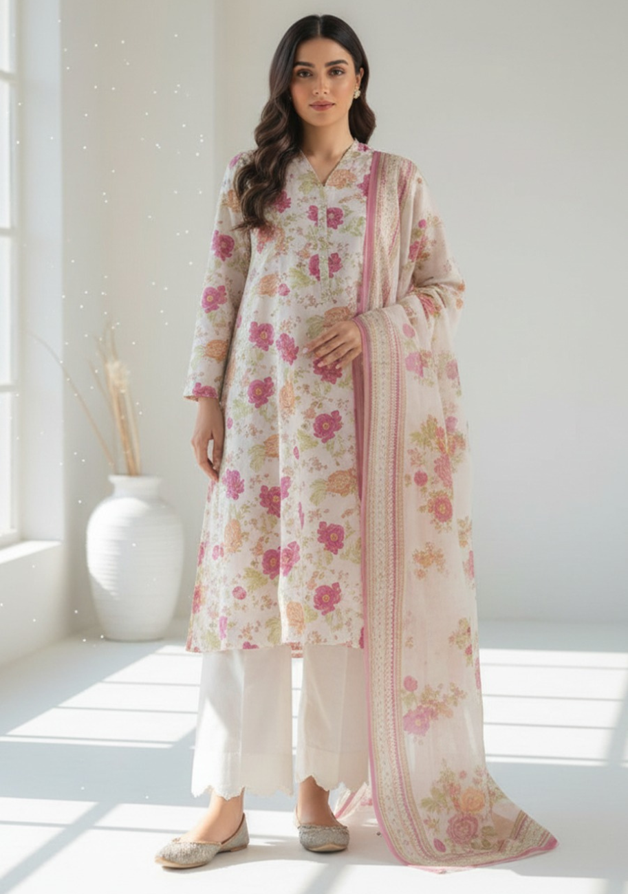 SAYA Premium Printed Lawn 3Pc Vol.08-D7