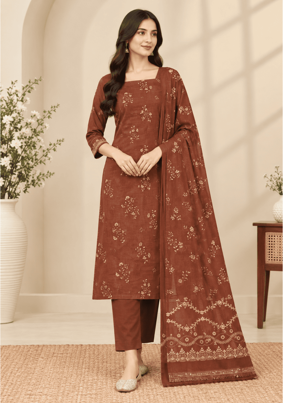 Saya Printed Khaddar 3PC-V1-D7