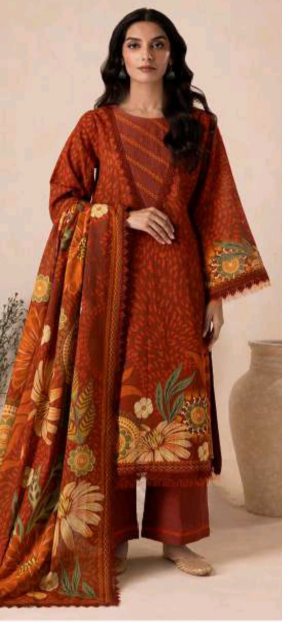 Zellbury Printed Khaddar 3pc D14