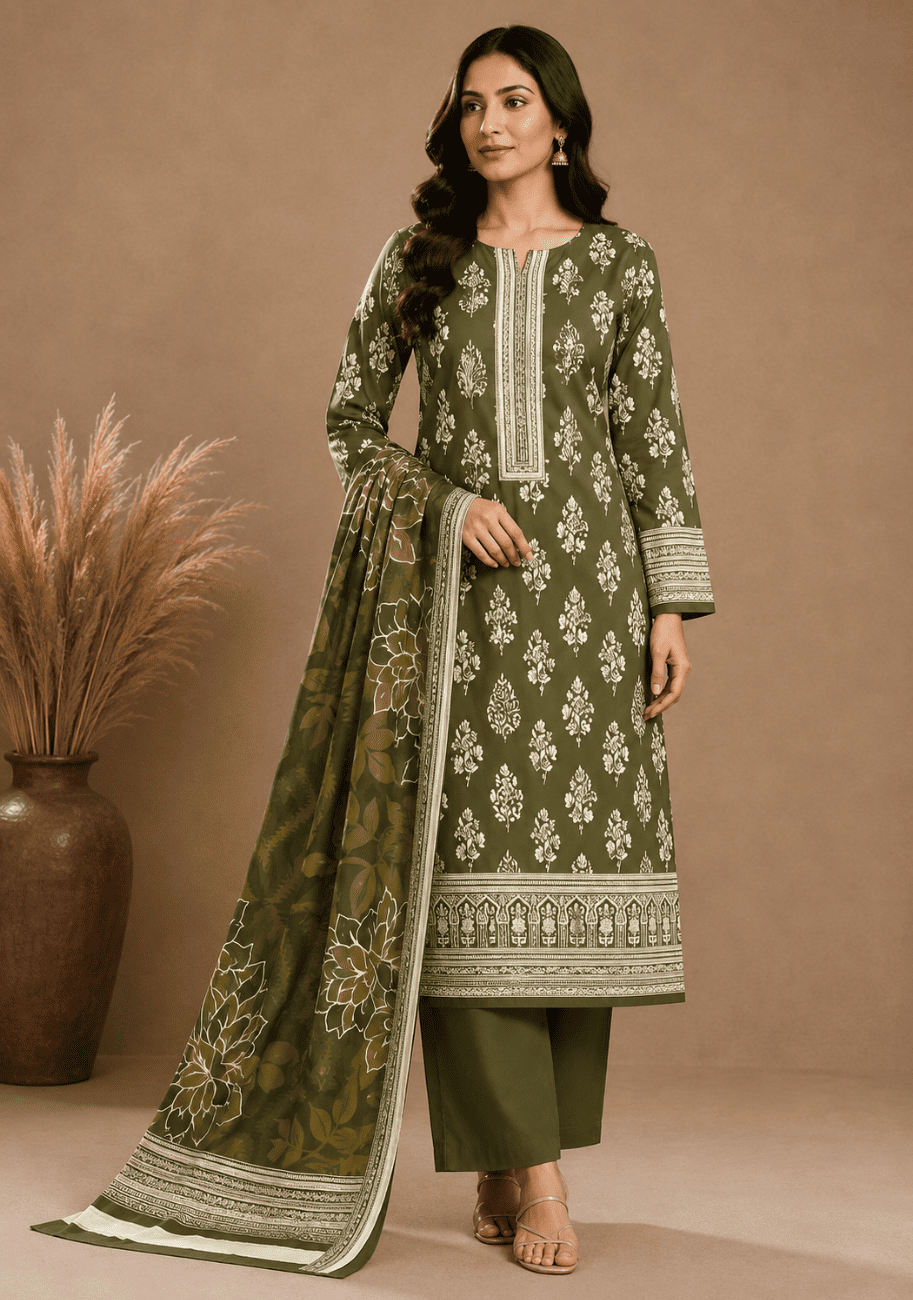 Sabeen Chamki Printed Lilen 3PC-V1-D8